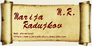 Marija Radujkov vizit kartica